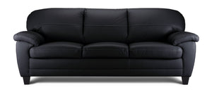 Raphael Leather Sofa - Raven