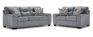 Renzo Sofa and Loveseat Set - Marble