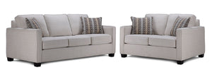 Safia Sofa and Loveseat Set - Bone