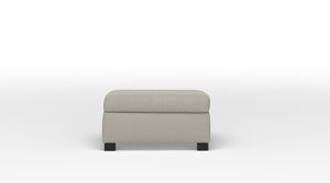 Caleb Rectangular Ottoman - Stucco Beige