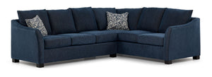 Tami 2-Piece Sectional with Left-Facing Sofa - Dark Blue