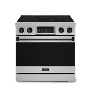 Thor Kitchen Stainless Steel Freestanding Professional Electric Range|Gordon Ramsay Series (6 cu.ft) - RSE36-BLK