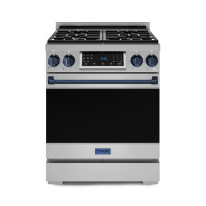 Thor Kitchen Stainless Steel Freestanding Professional Liquid Propane Gas Range|Gordon Ramsay Series (4.55 cu.ft.) - RSG30LP-BLU