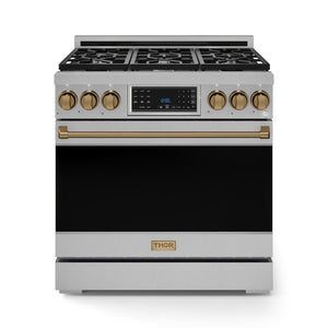 Thor Kitchen Stainless Steel Freestanding Professional Gas Range|Gordon Ramsay Series (6 cu.ft.) - RSG36-BRZ