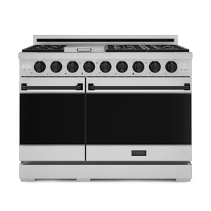 Thor Kitchen Stainless Steel Freestanding Professional Double Oven Liquid Propane Gas Range|Gordon Ramsay Series (7 cu.ft.) - RSG48ELP-BLK