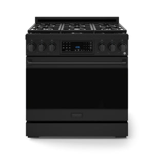 Thor Kitchen Black Stainless Steel Freestanding Professional Liquid Propane Gas Range|Gordon Ramsay Series (6 cu.ft.) - RSG36BLP