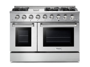 Thor Stainless Steel Freestanding Gas Dual Oven Range (6.7 Cu.Ft.) - HRG4808U