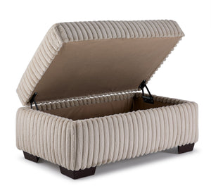 Tuscan Storage Ottoman - Grey