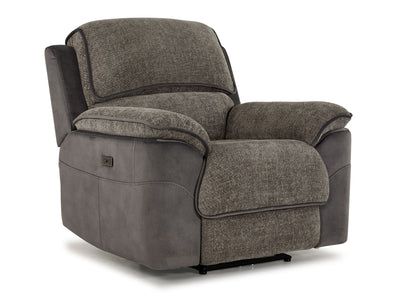 Vandelay Power Reclining Chair - Grey and Brown