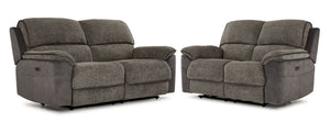 Vandelay Reclining Sofa and Loveseat Set - Grey