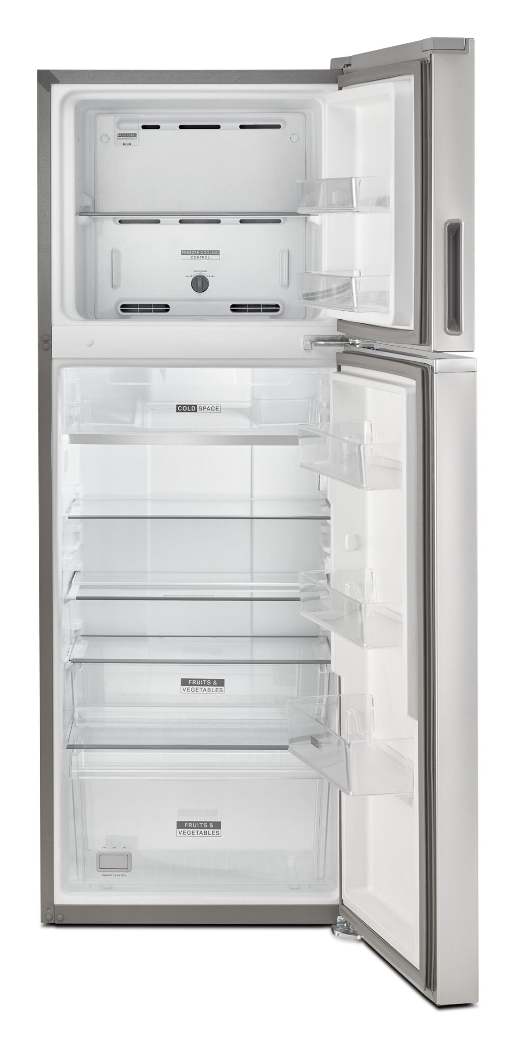 Whirlpool Fingerprint-Resistant Stainless Finish 24" Top-Freezer Refrigerator (12.9 Cu Ft) - WRT313CZLZ