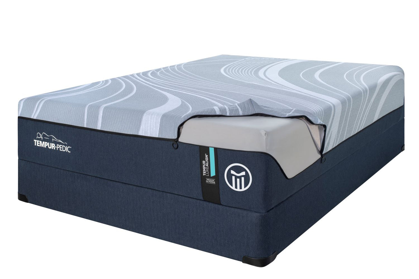 Tempur-Pedic LuxeAlign® 2.0 Medium Hybrid 13" King Mattress and Boxspring Set 13"