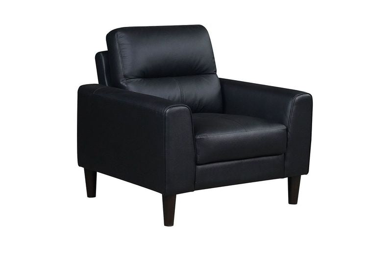 Verissimo Leather Sofa, Loveseat and Chair Set - Black