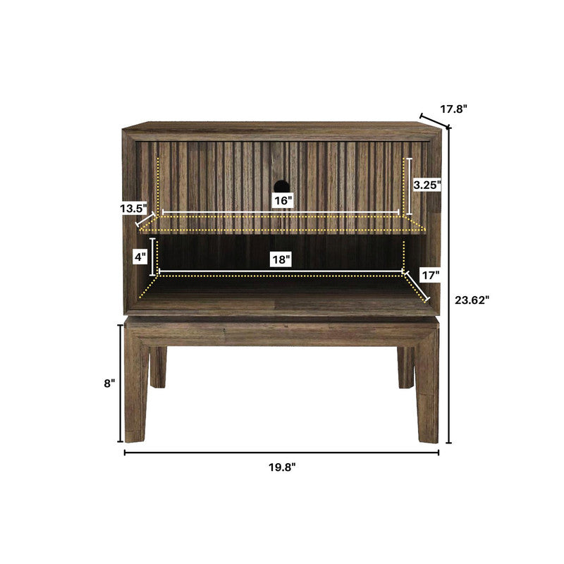 Borgergade Night Table - Chestnut