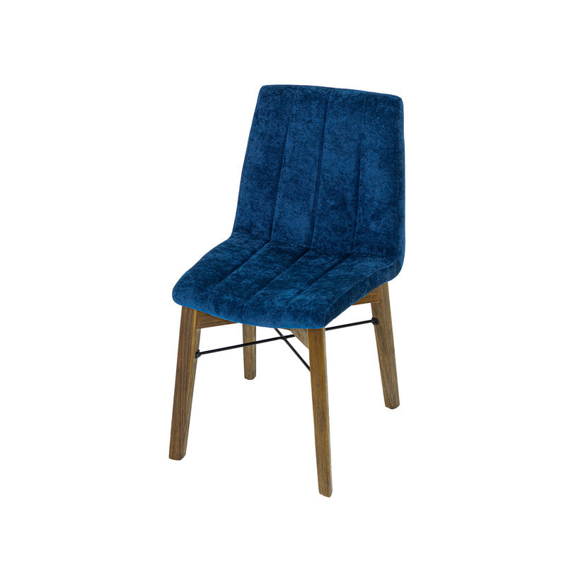 Borgergade Dining Chair Set - Blue/Chestnut - Set of 2