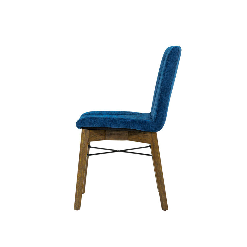 Borgergade Dining Chair Set - Blue/Chestnut - Set of 2