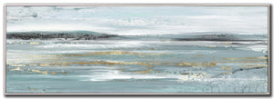 Tranquil Seashore Wall Art - Blue - 61 X 21