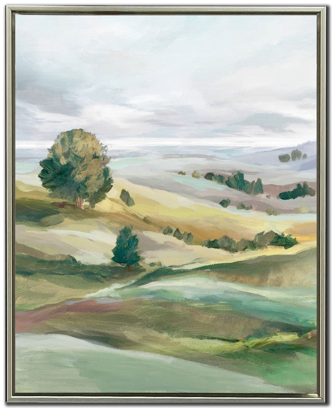 Rolling Hills I Wall Art - Green/White - 25 X 31