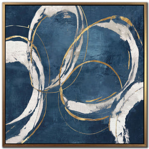 Blue Whimsy Wall Art - Blue/White - 37 X 37