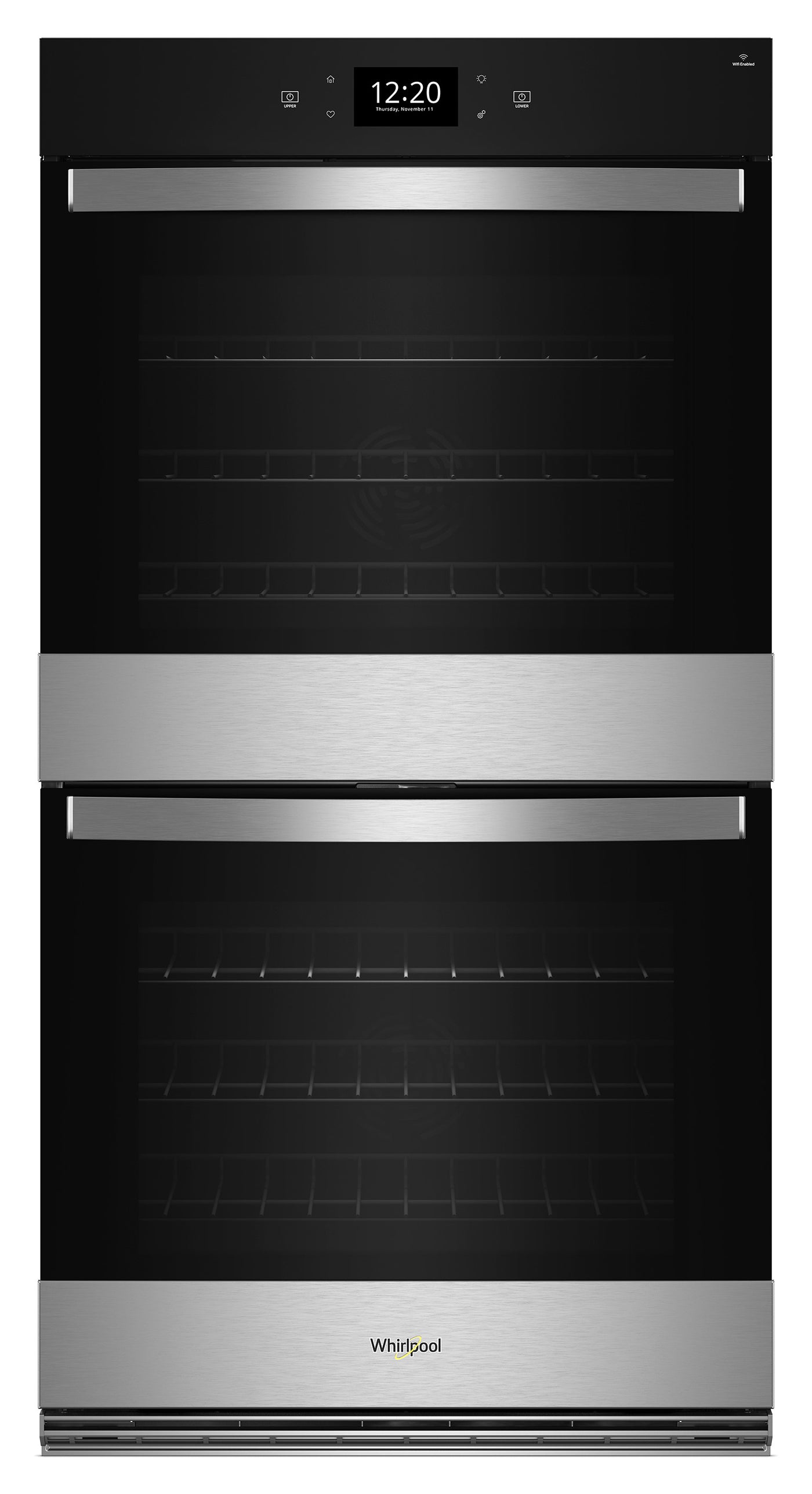 Whirlpool Fingerprint Resistant Stainless Steel Double Wall Oven (8.60 Cu Ft) - WOED7027PZ