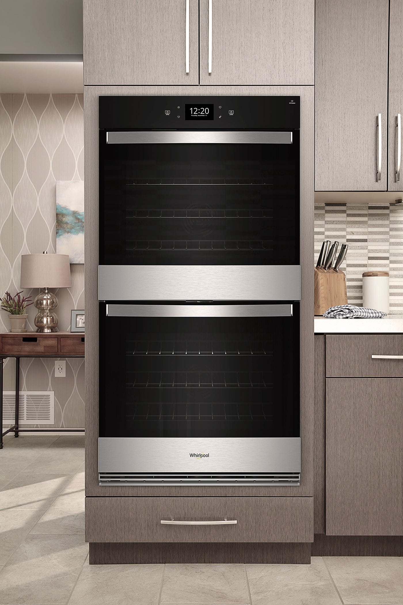 Whirlpool Fingerprint Resistant Stainless Steel Double Wall Oven (8.60 Cu Ft) - WOED7027PZ