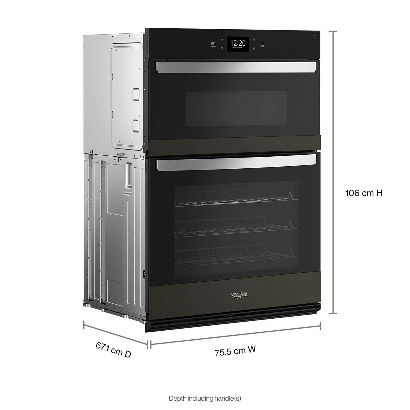 Whirlpool Black Stainless Steel with PrintShield™ Finish Combi Wall Oven (6.4 Cu Ft) - WOEC7030PV