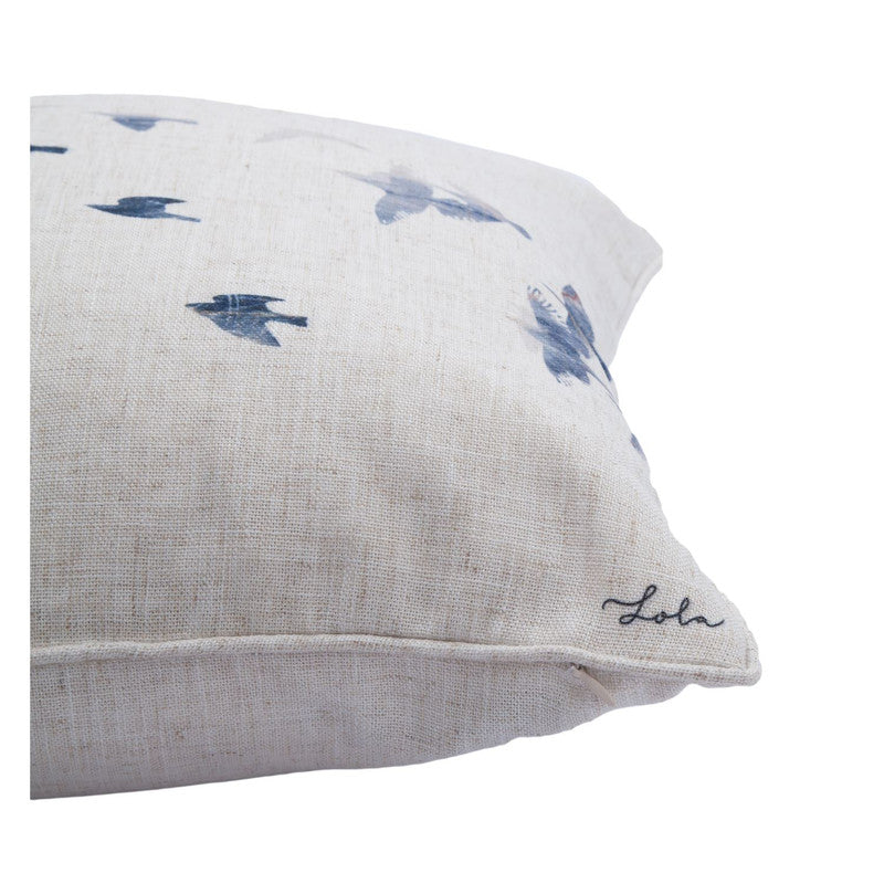 Flight Pillow  Decorative Cushion - White/Blue