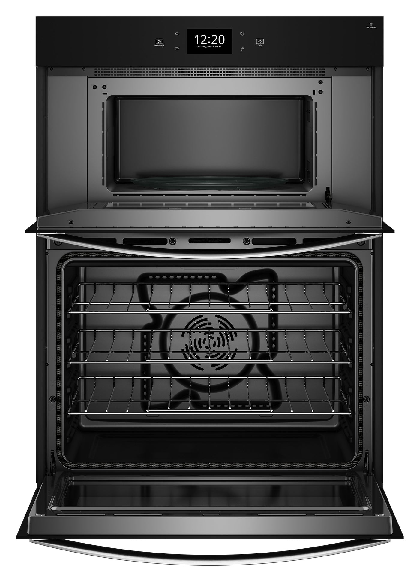 Whirlpool Black Stainless Steel with PrintShield™ Finish Combi Wall Oven (6.4 Cu Ft) - WOEC7030PV