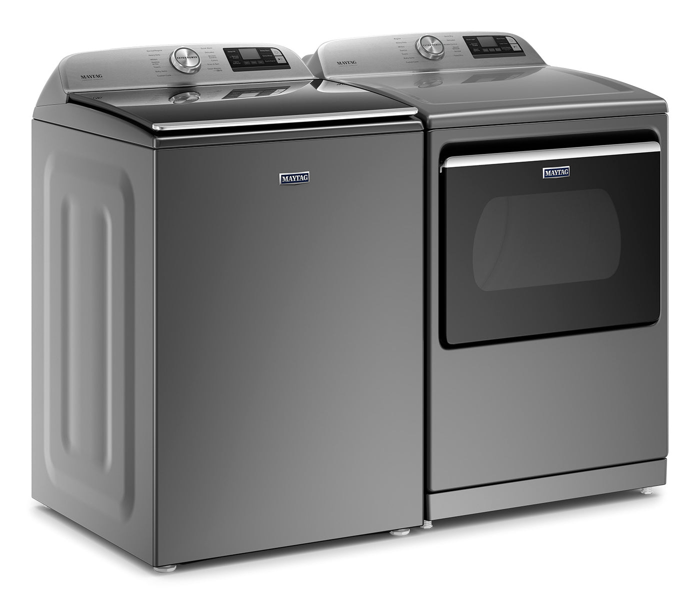 Maytag Metallic Slate Smart Top-Load Washer (6.0 cu. ft.) & Electric Dryer (7.4 cu. ft.) - MVW7230HC/YMED7230HC