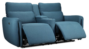 Larsen Power Reclining Loveseat - Commodore Blue