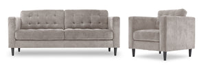 Anthena Sofa and Chair Set - Light Grey