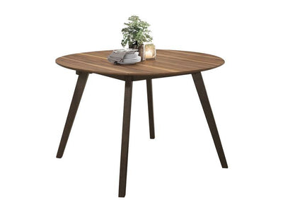 Beane Round Dining Table with Drop Leaf - Walnut