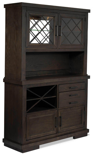 Flanigan Buffet and Hutch - Distressed Espresso