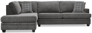 Anatasia 2-Piece Sectional with Left-Facing Chaise - Charcoal