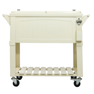 Permasteel 80Qt Furniture Style Patio Cooler - Cream