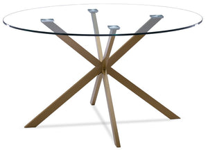 Darron Round Dining Table - Gold