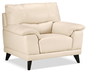 Braylon Leather Chair - Bisque