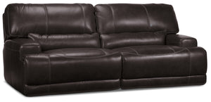 Dearborn Leather Power Reclining Sofa - Blackberry