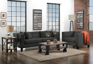 Astin Sofa and Chair and a Half Set - Dark Grey