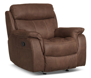 Morrow Glider Recliner - Saddle Brown