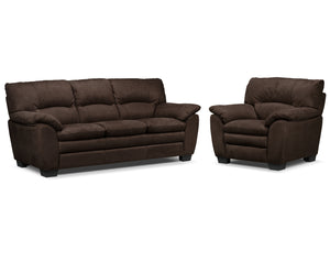 Kelleher Sofa and Chair Set - Walnut